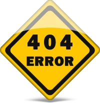 404 page not found error sign
