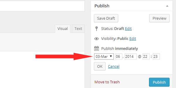 Change post date in WordPress