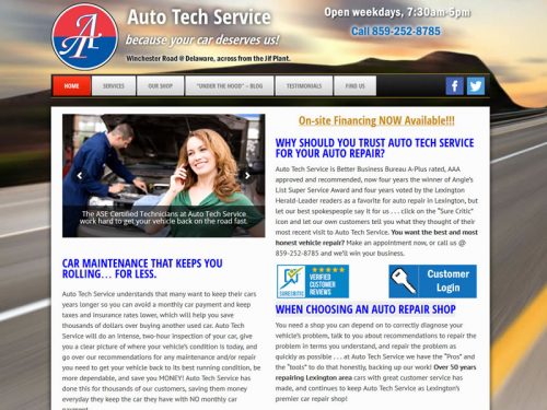 Auto Tech Service Website Portfolio
