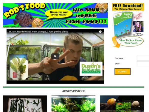 Dustin’s Fishtanks Website