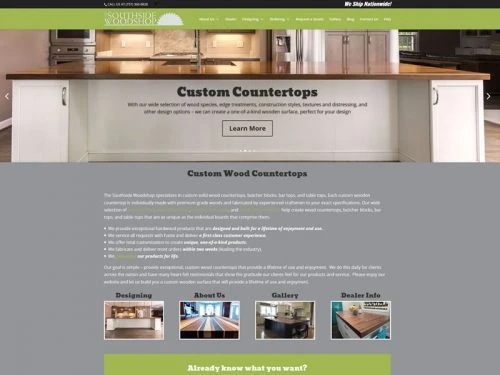 Customwood Countertops custom web design