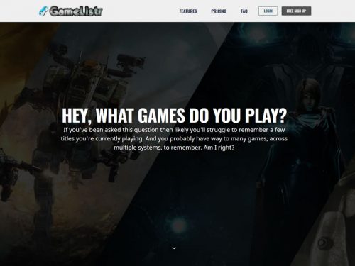 GameListr custom PHP website
