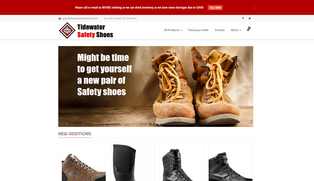 Tidewater Safety Shoes Website